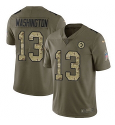 Nike Steelers #13 James Washington Olive Camo Mens Stitched NFL Limited 2017 Salute To Service Jersey