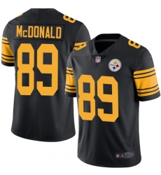 Steelers 89 Vance McDonald Black Men Stitched Football Limited Rush Jersey 