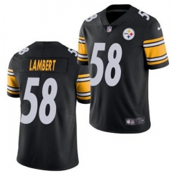 Youth Pittsburgh Steelers 58 Jack Lambert Black Vapor Untouchable Limited Stitched Jersey 