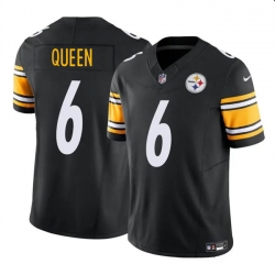 Youth Pittsburgh Steelers 6 Patrick Queen Black F U S E  Vapor Untouchable Limited Stitched Football Jersey