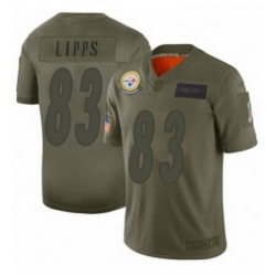 Youth Pittsburgh Steelers 83 Louis Lipps Limited Camo 2019 Salute to Service Football Jersey