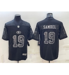 Men San Francisco 49ers 19 Deebo Samuel Black Reflective Limited Stitched Football Jersey