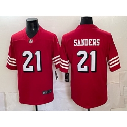 Men San Francisco 49ers  21 Deion Sanders Red Vapor Untouchable Limited Stitched Jersey