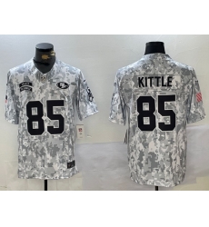 Men San Francisco 49ers 85 George Kittle 2024 F U S E Arctic Camo Salute To Service Limited Stitched Football Jersey