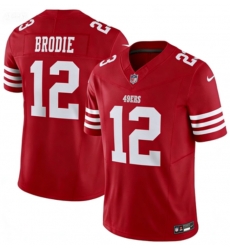 Men San Francisco John Brodie #49 Red F U S E Stitched NFL Jersey Men San Francisco John Brodie #49 Red F U S E Stitched NFL Jersey