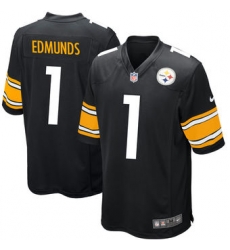 Men's Pittsburgh Steelers Terrell Edmunds Nike Black 2018 NFL Draft First Round Pick Elite Jersey