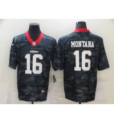 Nike San Francisco 49ers 16 Joe Montana Black Camo Limited Jersey