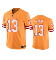 Men Tampa Bay Buccaneers 13 Mike Evans Orange Throwback Limited Stitched Jersey