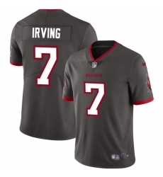 Men Tampa Bay Buccaneers 7 Bucky Irving Grey Vapor Limited Stitched Jersey