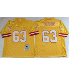 Mitchell&Ness Buccaneers 63 Lee Roy Selmon Gold Throwback Stitched NFL Jersey