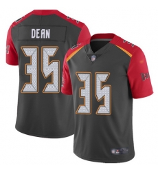 Nike Buccaneers 35 Jamel Dean Gray Men Stitched NFL Limited Inverted Legend Jersey