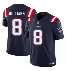 Men New England Patriots 8 Kyle Williams Navy 2026 F U S E Vapor Limited Stitched Football Jersey Men New England Patriots 8 Kyle Williams Navy 2026 F U S E Vapor Limited Stitched Football Jersey