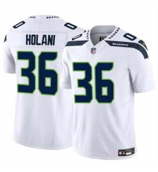 Youth Seattle Seahawks 36 George Holani White 2024 F U S E Vapor Limited Stitched Football Jersey