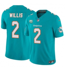Men Miami Dolphins 2 Malik Willis Aqua 2026 F U S E 1 Star C Patch Vapor Limited Stitched Football Jersey Men Miami Dolphins 2 Malik Willis Aqua 2026 F U S E 1 Star C Patch Vapor Limited Stitched Football Jersey