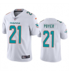 Men Miami Dolphins 21 Jordan Poyer White Vapor Limited Stitched Football Jersey