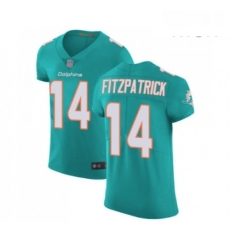 Mens Miami Dolphins 14 Ryan Fitzpatrick Aqua Green Team Color Vapor Untouchable Elite Player Football Jersey