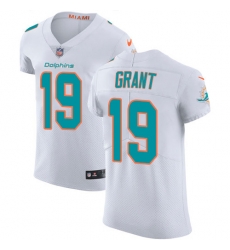 Nike Dolphins #19 Jakeem Grant White Men Stitched NFL Vapor Untouchable Elite Jersey