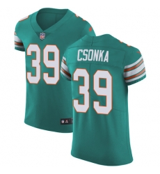 Nike Dolphins #39 Larry Csonka Aqua Green Alternate Mens Stitched NFL Vapor Untouchable Elite Jersey