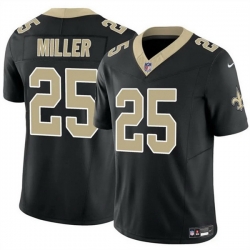 Men New Orleans Saints 25 Kendre Miller Black Vapor Limited Stitched Football Jersey