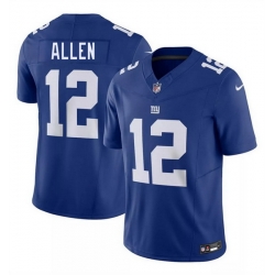 Men New York Giants  12 Brandon Allen Blue 2026 F U S E  Vapor Untouchable Limited Stitched Jersey