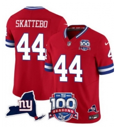 Men New York Giants 44 Cam Skattebo Red 2025 Draft F U S E 100th Season 26 State Patch Vapor Limited Stitched Football Jersey Men New York Giants 44 Cam Skattebo Red 2025 Draft F U S E 100th Season 26 State Patch Vapor Limited Stitched Football Jersey