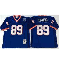 Men New York Giants 89 Mark Bavaro Blue M&N Throwback Jersey