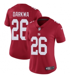 Nike Giants #26 Orleans Darkwa Red Alternate Womens Stitched NFL Vapor Untouchable Limited Jersey