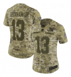 Womens Nike New York Giants 13 Odell Beckham Jr Limited Camo 2018 Salute to Service NFL Jersey