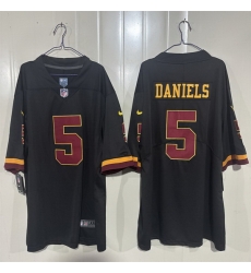 Men Washington Commanders 5 Jayden Daniels Black 2026 Hail Raiser Alternate Vapor Limited Stitched Football Jersey Men Washington Commanders 5 Jayden Daniels Black 2026 Hail Raiser Alternate Vapor Limited Stitched Football Jersey