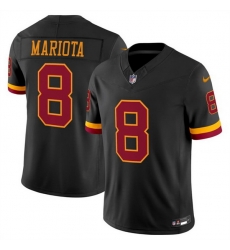 Men Washington Commanders  8 Marcus Mariota Black 2026 F U S E  Hail Raiser Alternate Vapor Limited Stitched Football Jersey