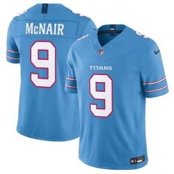 Men Tennessee Titans  9 Steve McNair Light Blue 2026 F U S E  Vapor Limited Stitched Football Jersey