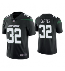 Men New York Jets 32 Michael Carter 2021 Black Vapor Untouchable Limited Stitched Jersey