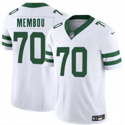 Men New York Jets 70 Armand Membou White 2025 Draft F U S E  Vapor Untouchable Limited Stitched Jersey
