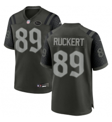 Mens New York Jets 89 Jeremy Ruckert Black Rivalries Collection Jersey