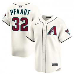 Men Arizona Diamondbacks Nike Home Limited Jersey Cream Pfaadt Brandon 32