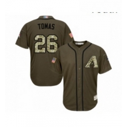 Youth Arizona Diamondbacks 26 Yasmany Tomas Authentic Green Salute to Service Baseball Jersey