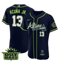 MEN 27S ATLANTA BRAVES ATLIENS 13 Ronald Acuna Jr  FLEX BASE JERSEY   ALL STITCHED