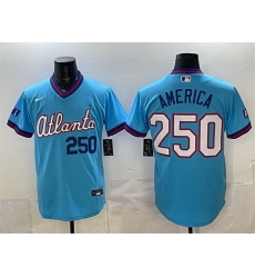 Men Atlanta Braves  250 America Powder Blue 2026 City Connect Stadium Stitched Baseball Jersey