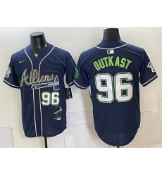 Men Atlanta Braves 96 OutKast Navy Galaxy With Outkast Patch Vapor Limited Stitched Baseball Jersey Men Atlanta Braves 96 OutKast Navy Galaxy With Outkast Patch Vapor Limited Stitched Baseball Jersey