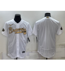 Men Atlanta Braves Blank 2022 All Star White Flex Base Stitched Baseball Jersey