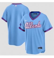 Men Atlanta Braves Blank Powder Blue 2026 City Connect Stadium Stitched Baseball Jersey