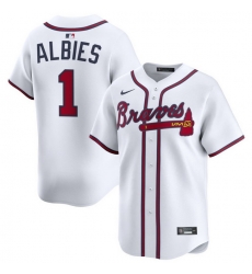 Men Atlanta Braves Nike Alternate Limited Jersey White Albies Ozzie 1 Men Atlanta Braves Nike Alternate Limited Jersey White Albies Ozzie 1