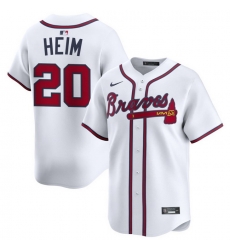 Men Atlanta Braves Nike Alternate Limited Jersey White Heim Jonah 20 Men Atlanta Braves Nike Alternate Limited Jersey White Heim Jonah 20