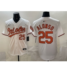 Men Baltimore Orioles 25 Pete Alonso White 2025 Home Limited Stitched Baseball Jersey Men Baltimore Orioles 25 Pete Alonso White 2025 Home Limited Stitched Baseball Jersey
