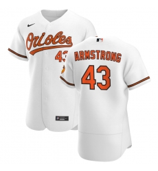 Men Baltimore Orioles 43 Shawn Armstrong Men Nike White Home 2020 Flex Base Player MLB Jersey