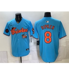 Men Baltimore Orioles 8 Cal Ripken Jr Blue With Patch Vapor Premier Limited Stitched Baseball Jersey Men Baltimore Orioles 8 Cal Ripken Jr Blue With Patch Vapor Premier Limited Stitched Baseball Jersey