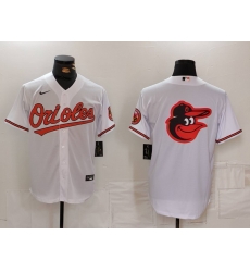 Men Baltimore Orioles Big Logo White 2024 Home Limited Cool Base Stitched Baseball Jersey