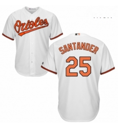 Mens Majestic Baltimore Orioles 25 Anthony Santander Replica White Home Cool Base MLB Jersey 