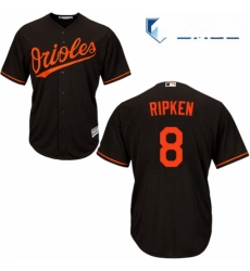 Mens Majestic Baltimore Orioles 8 Cal Ripken Replica Black Alternate Cool Base MLB Jersey