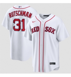 Men Boston Red Sox 31 Adley Rutschman White Cool Base Stitched Baseball Jersey Men Boston Red Sox 31 Adley Rutschman White Cool Base Stitched Baseball Jersey